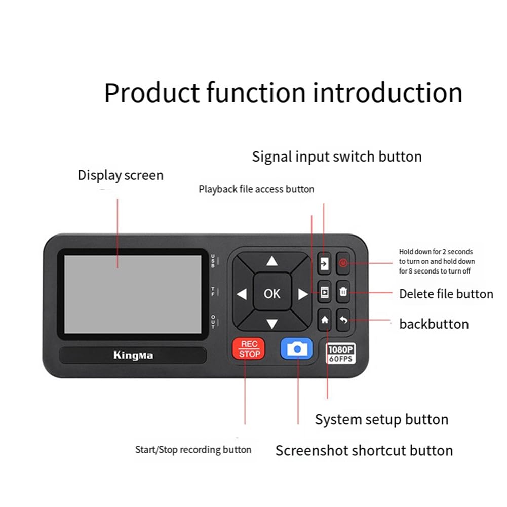 Suoumwa HD Video Capture Box - ABS Recording Device for TV, Movies & Online Courses | Compatible with Multiple Devices | Perfect for Streaming, Gaming & Content Creation