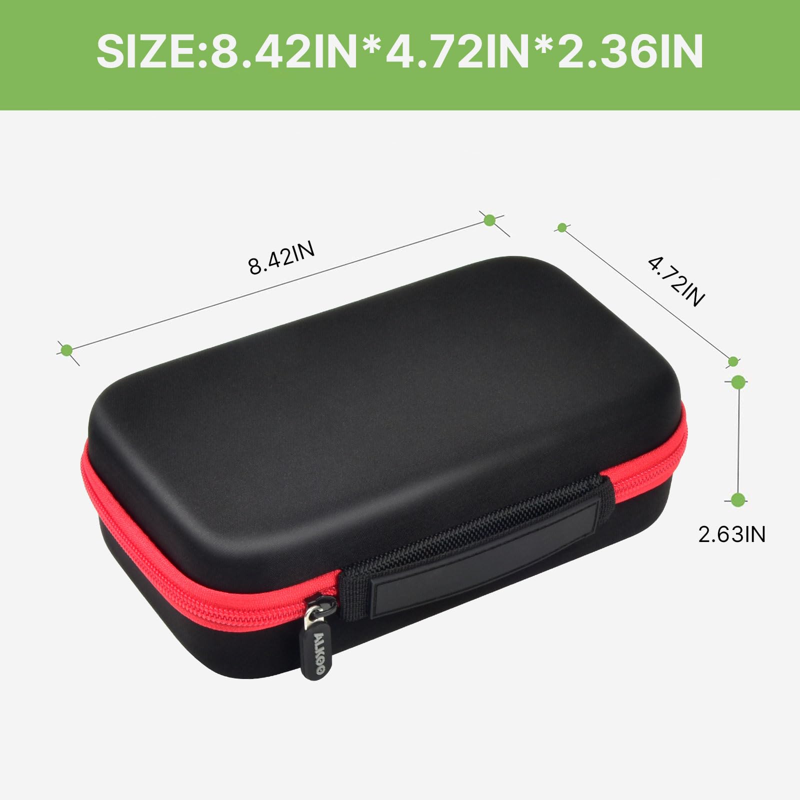 Battery Organizer Storage Case for 69+ Batteries - AA AAA C Cell 9V 3V Lithium - Durable Plastic Box with Compartments (Red) - Perfect for Home, Office, Garage & Emergency Kits