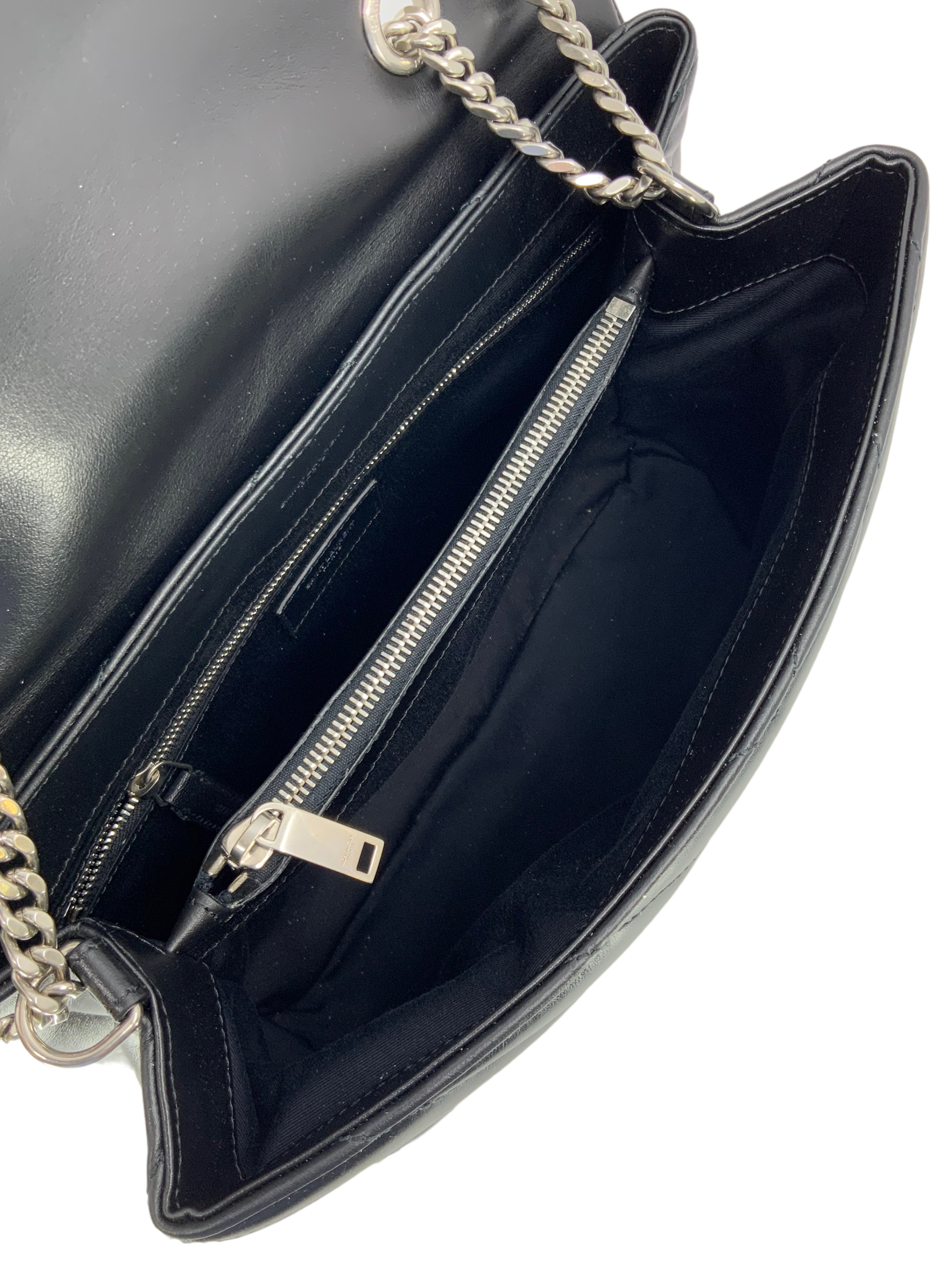SAINT LAURENT Loulou Medium Shoulder Bag - Genuine Calfskin Leather, Gold-Tone Hardware - Perfect for Work, Evening & Special Occasions