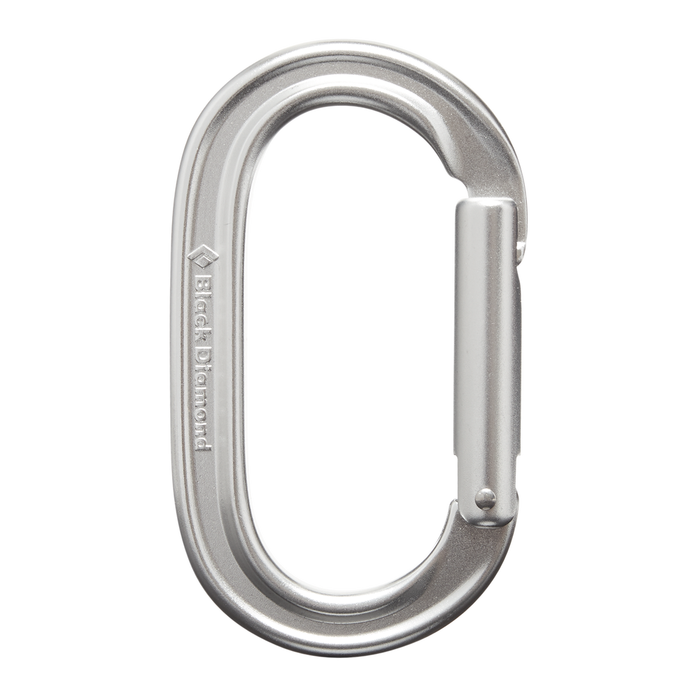 Black Diamond Oval Keylock Carabiner - Lightweight Locking Carabiner for Climbing, Hiking & Outdoor Gear - Durable Aluminum Alloy for Safety & Reliability