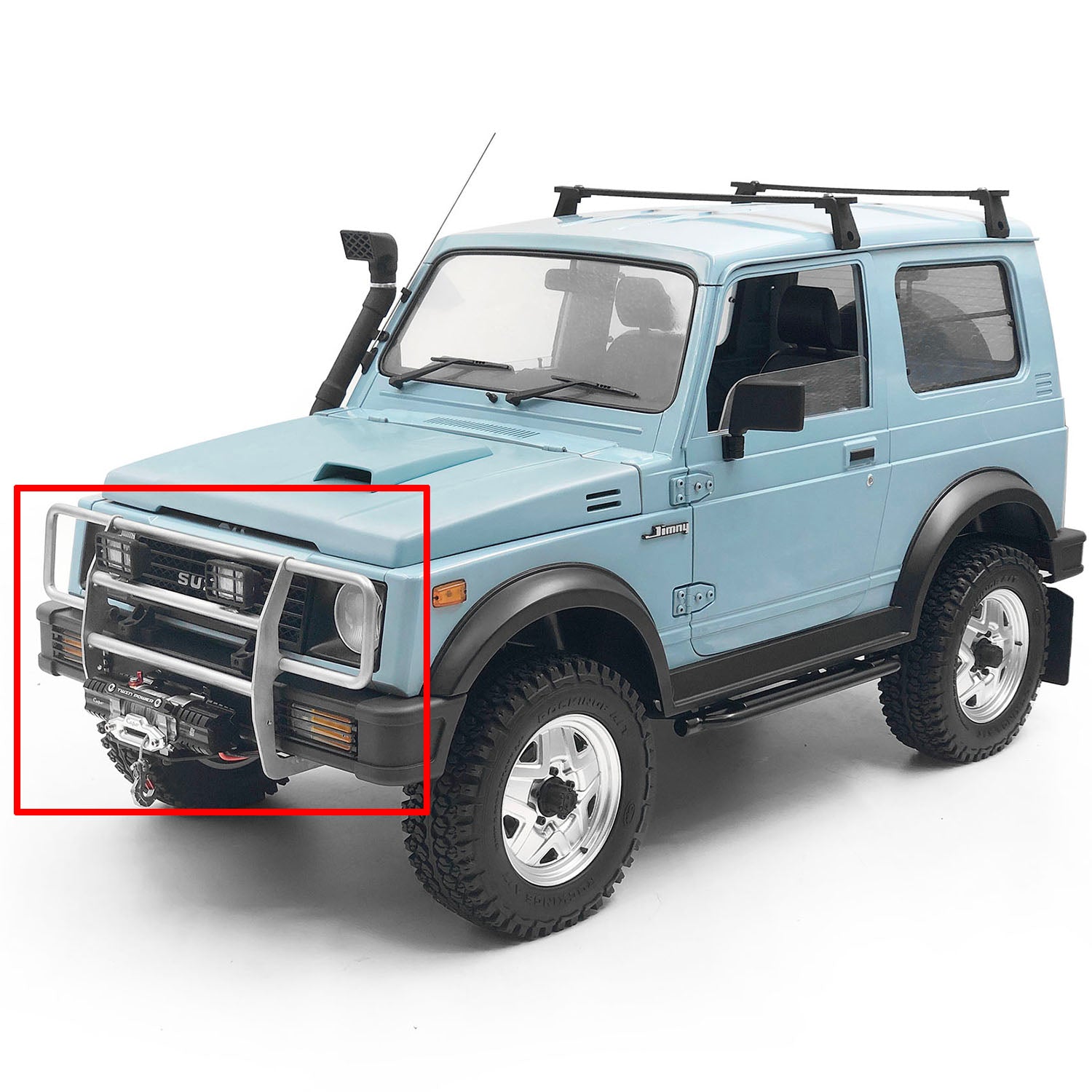 1/6 Scale Metal CC Hand Bumping Beam Grille Guard for Capo RC Rock Crawler Off-Road Vehicle - Durable Front Bumper Accessory for Sixer1 Radio Control Car Parts (Perfect for Trail Crawling & Off-Road Adventures)