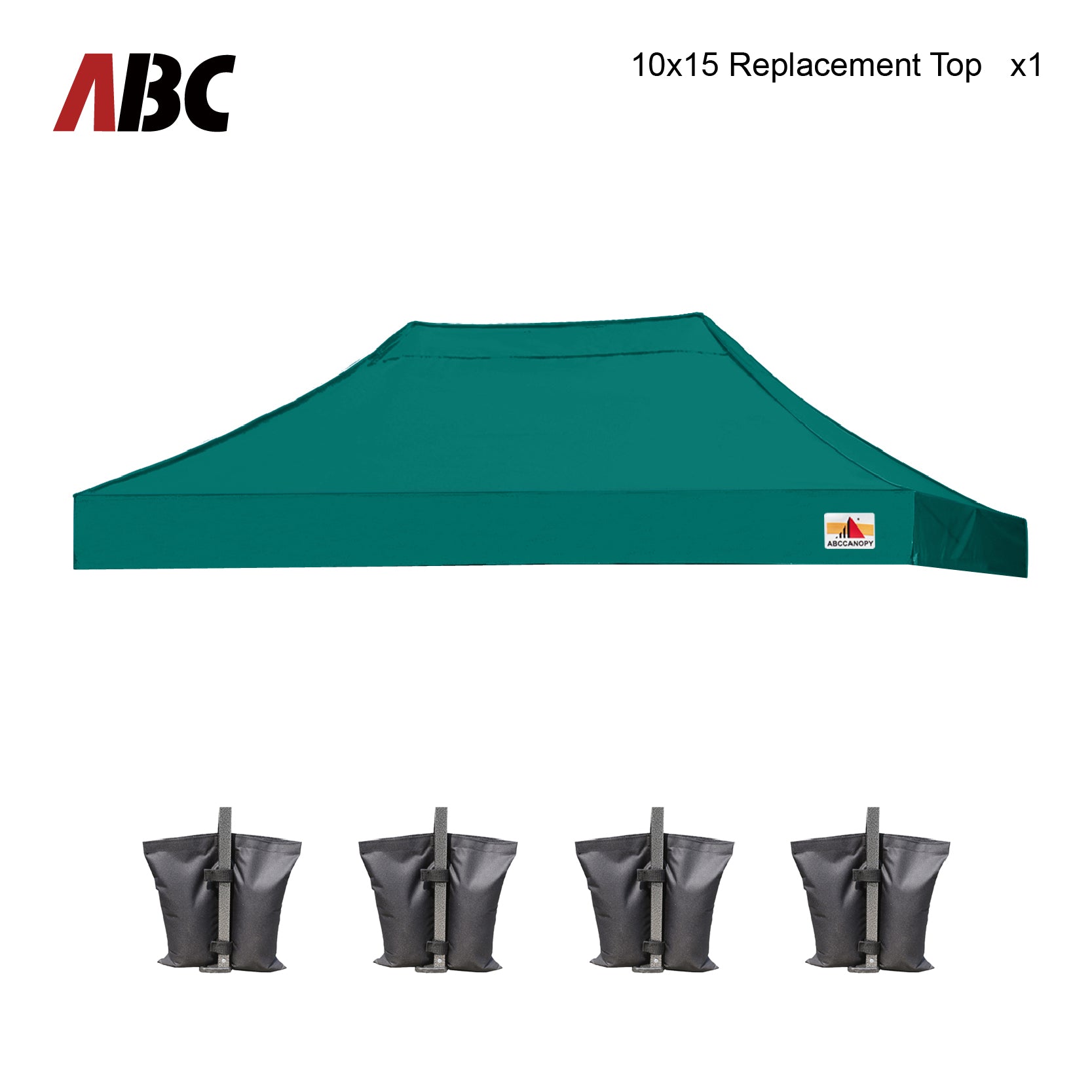 ABCCANOPY Replacement Top Cover for 8x8/10x10/10x15/10x20 Pop Up Canopy - Waterproof & UV Protection Canopy Tent Cover - Perfect for Outdoor Events, Parties, Camping, and Beach Use