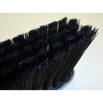 Heavy Duty Push Broom for Outdoor Cleaning - 24 Inch Commercial Grade Broom for Garage, Sidewalk, Deck, and Driveway - Durable Bristles for Tough Debris Removal