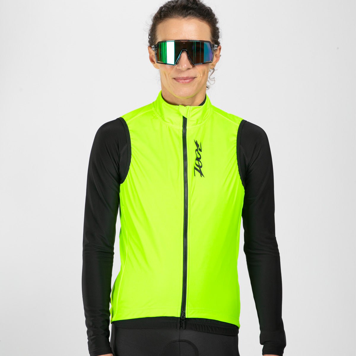 Women's Elite Cycling Vest - High Visibility Safety Yellow for Outdoor Running, Biking & Active Sports