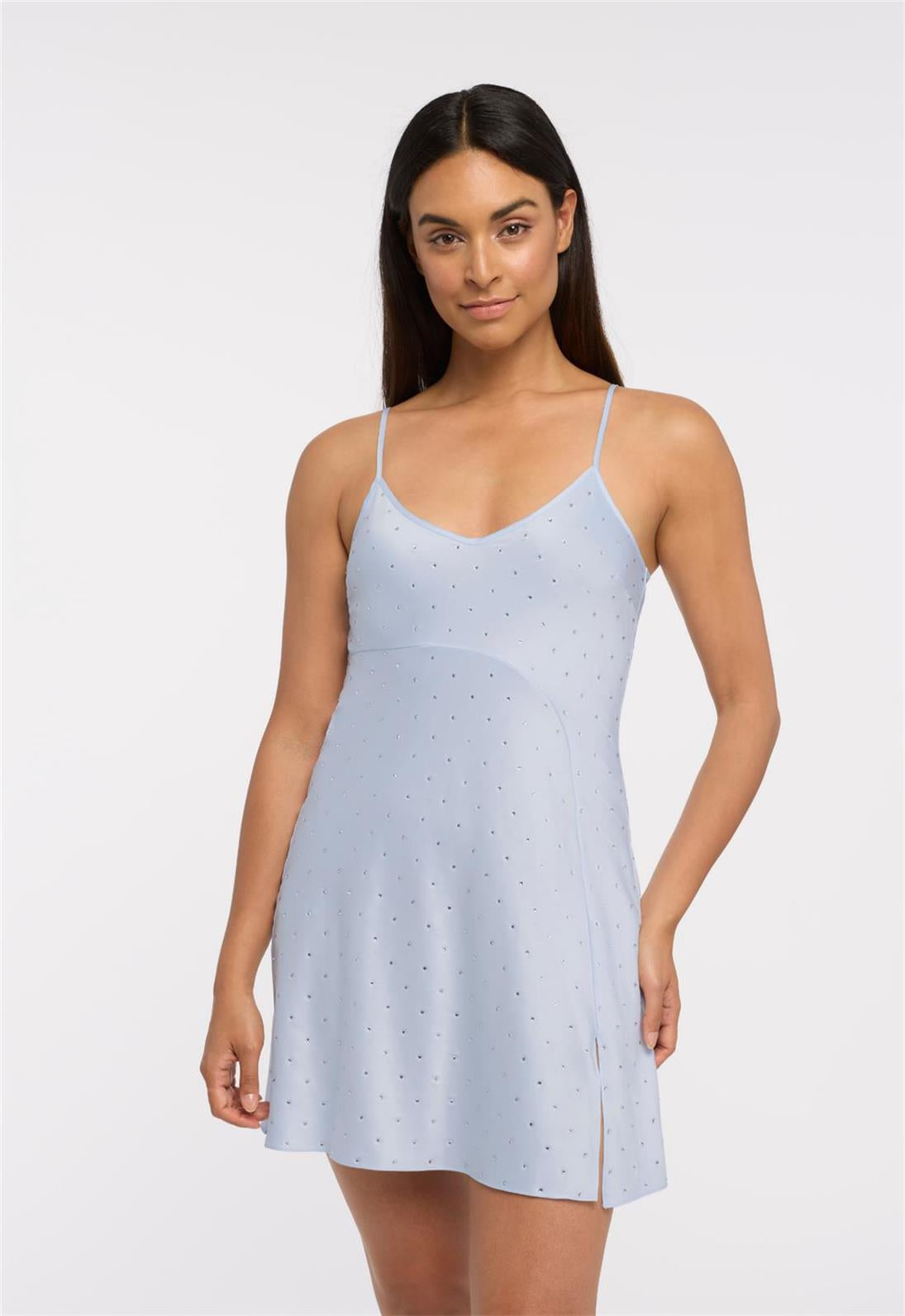 Kauai Chemise Marian Blue - Women's Floral Print Summer Dress for Beach Vacation & Casual Wear