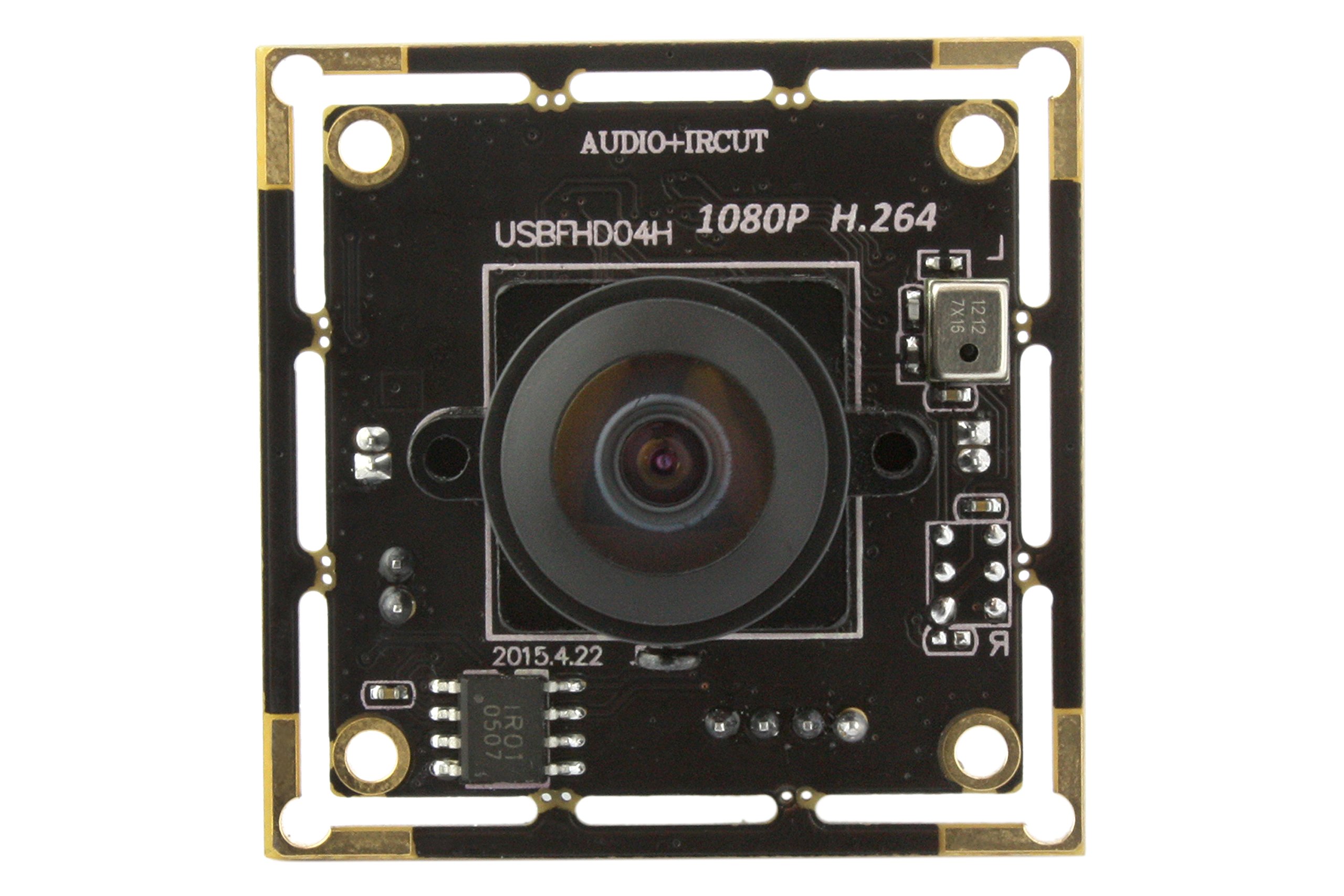 180 Degree Fisheye USB Webcam - 1080P HD, H.264, Built-in Microphone, UVC USB 2.0, 2MP CMOS AR0330 Sensor - Compatible with Raspberry Pi, PC, Laptop - Perfect for Security Monitoring, Video Conferencing, Lightburn Laser Projects & Computer Vision Applications