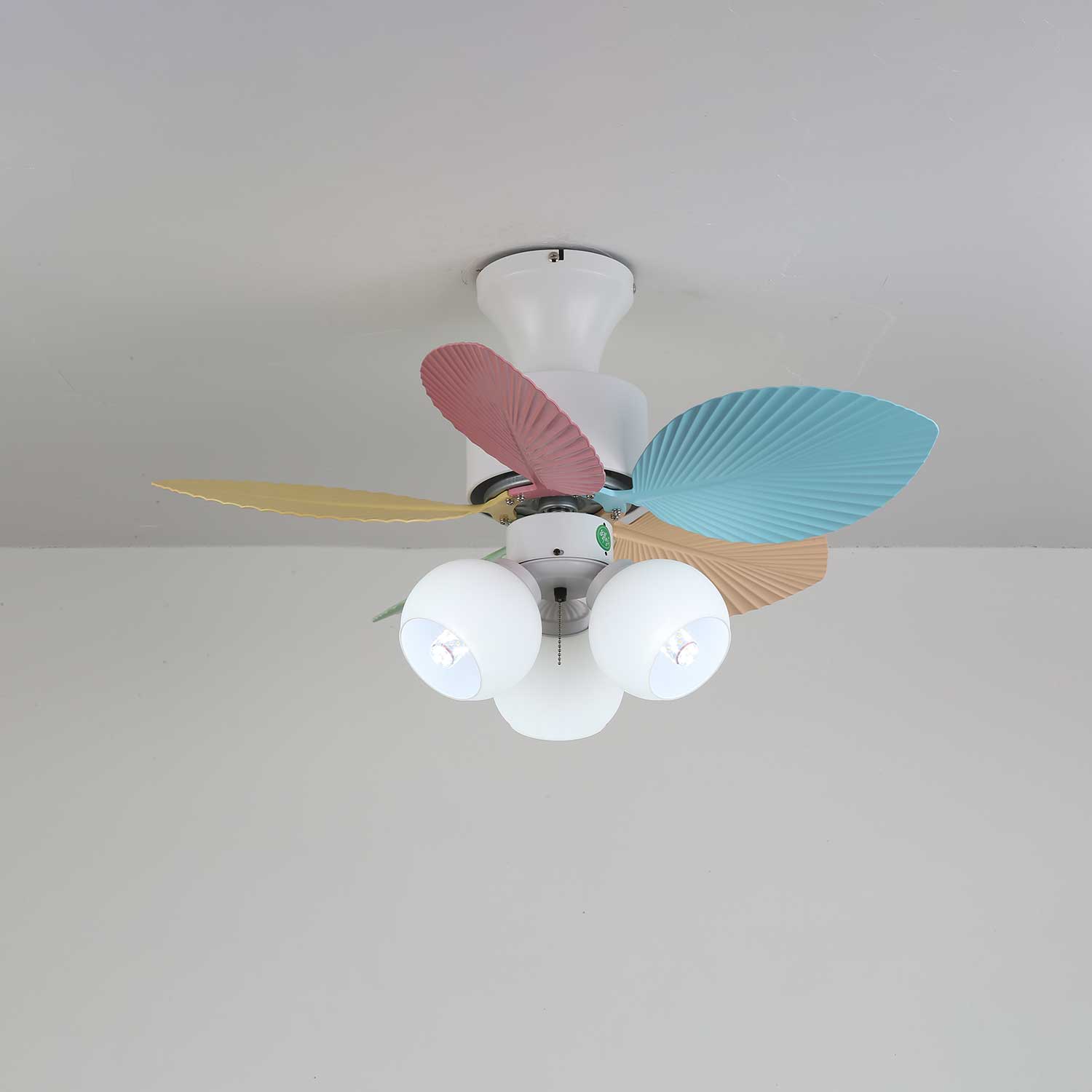 Candy Breeze Ceiling Fan with Light Kit - 52 Inch Modern Flush Mount Fan for Bedroom, Living Room & Office - Quiet Reversible Motor, Remote Control, Energy Efficient LED Light