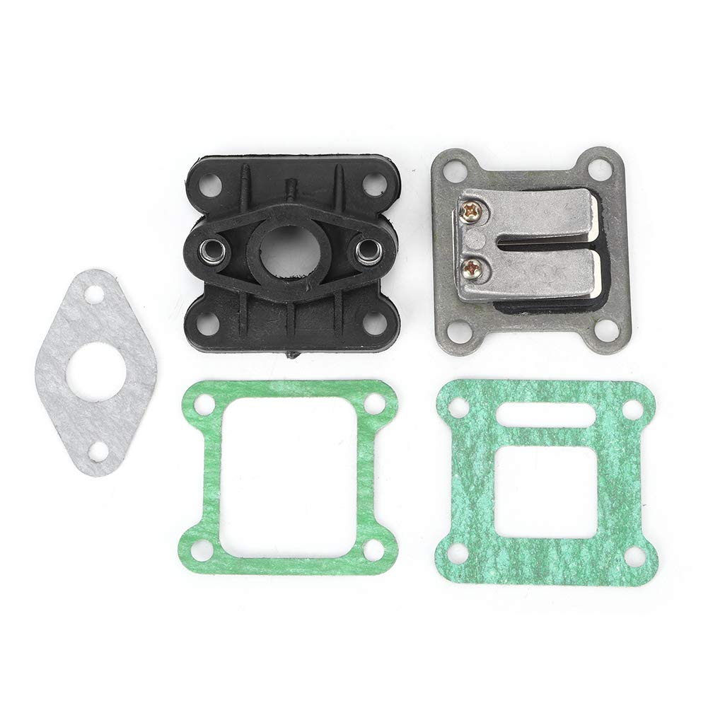 KIMISS 47cc 49cc Carburetor Reed Valve Manifold Kit for Pocket Bike Mini ATV & Dirt Bike - Replacement Reeds & Valve Assembly | High-Performance Upgrade for 2-Stroke Engines | Perfect for Off-Road Racing & Mini Bike Maintenance