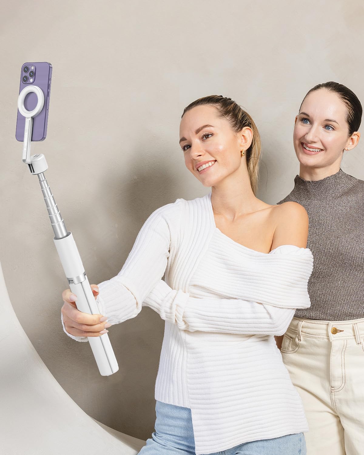 Magnetic Selfie Stick Tripod for iPhone 16 Pro Max - 64