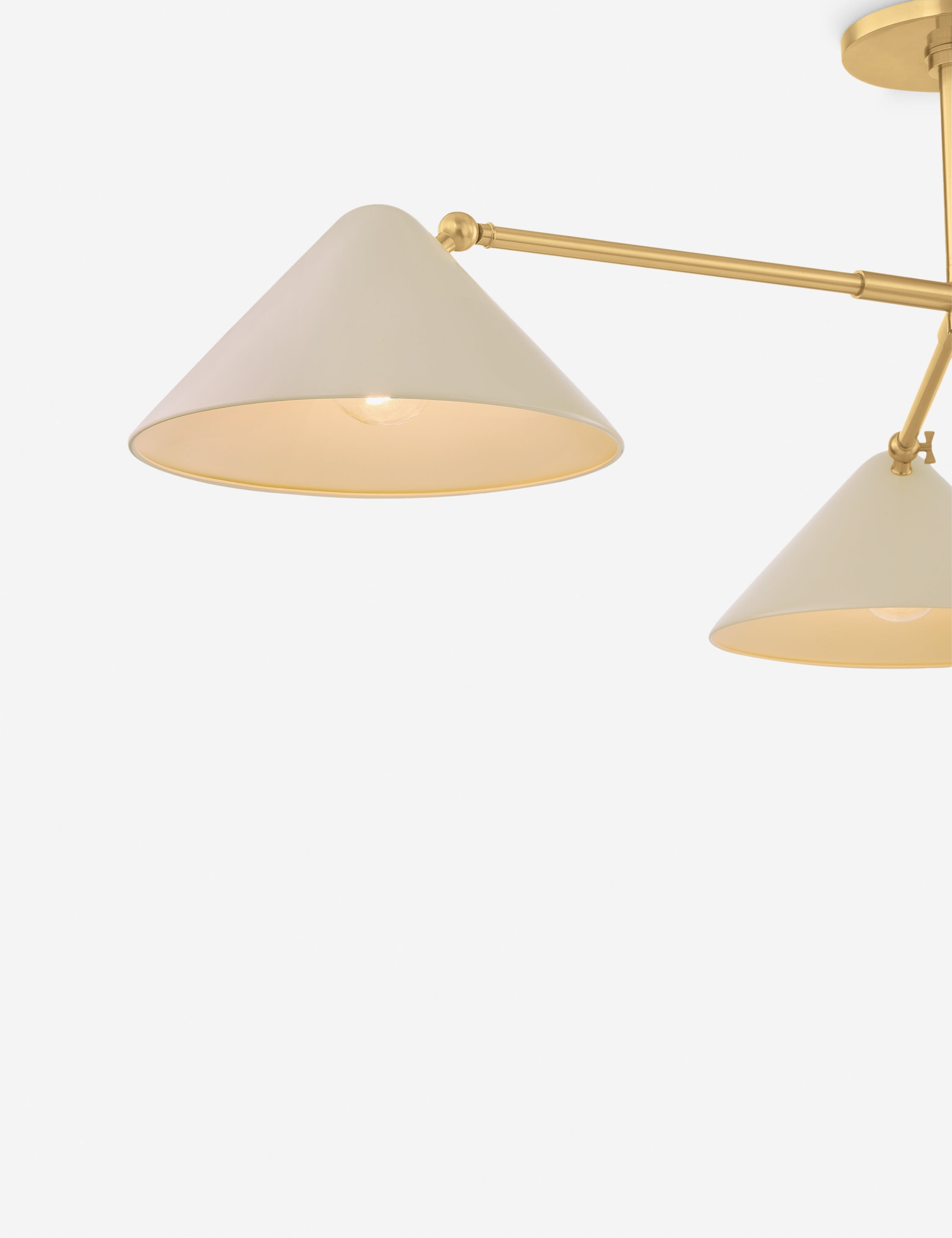 Citrine Semi Flush Mount Light Fixture - Modern Amber Glass Ceiling Light for Bedroom, Living Room & Hallway