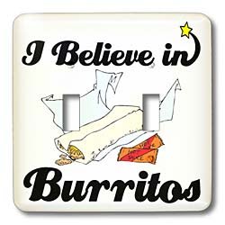 3D Rose I Believe in Burritos Double Toggle Switch - Colorful Car Accessory for Dashboard & Home Decor - Perfect for Car Enthusiasts & Funny Gift Ideas