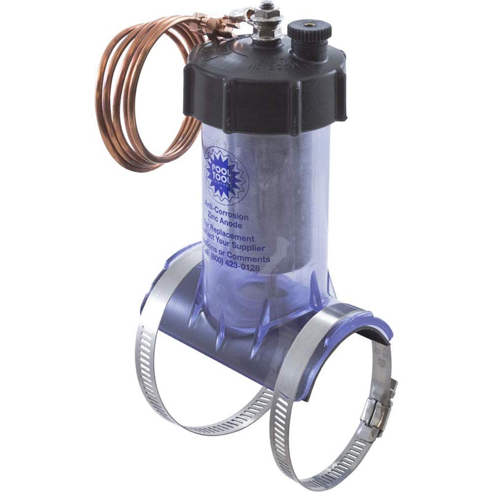 Pool Tool Company Inline Anti-Elect Zinc Anode for Swimming Pools - 2 Inch Plumbing Fitting (104C-2) - Prevents Corrosion in Saltwater & Chlorine Pools