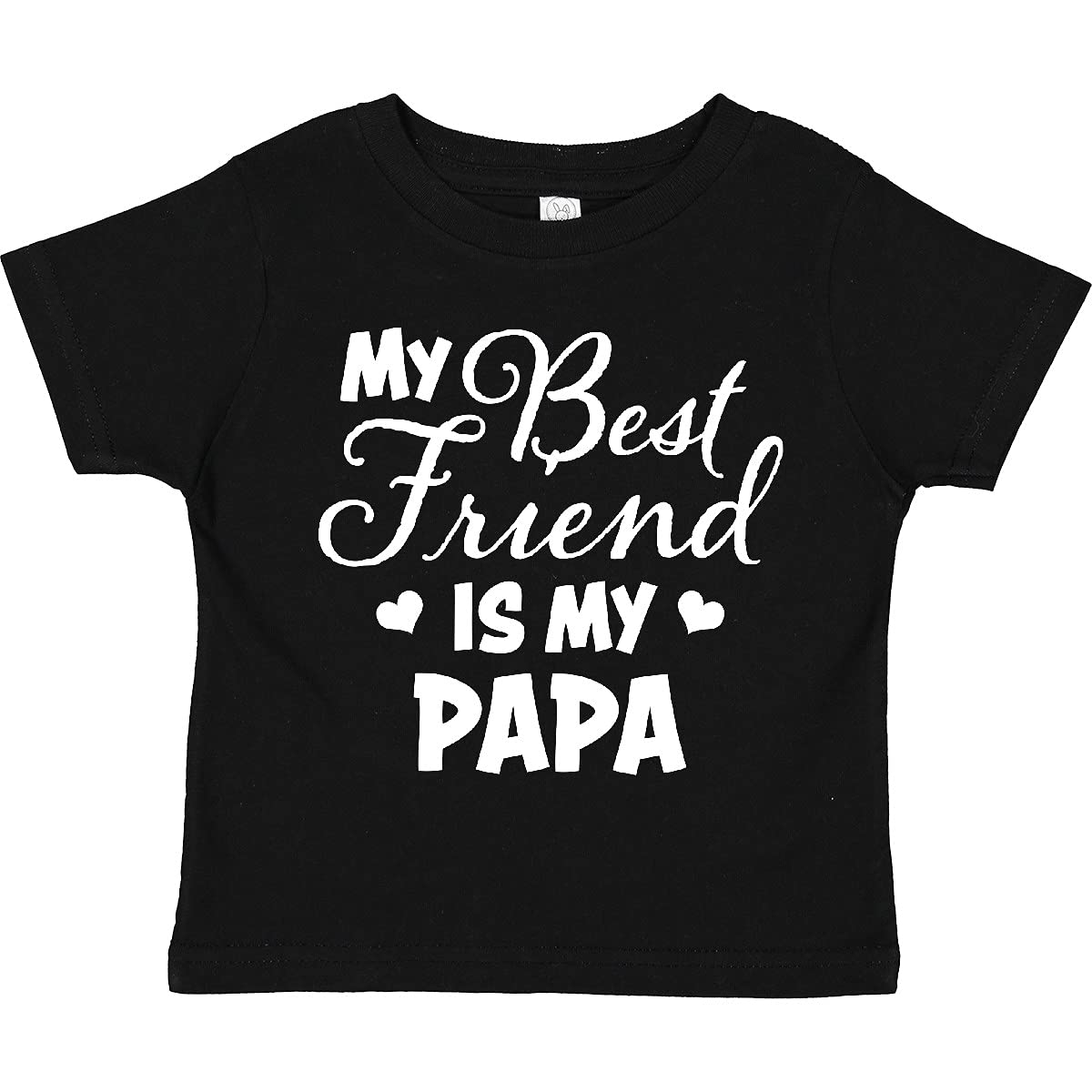 My Best Friend is My Papa with Hearts Toddler T-Shirt - Perfect for Father's Day, Family Photos, and Everyday Wear
