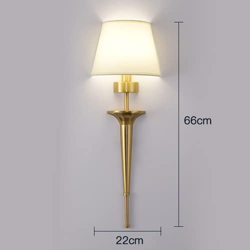 Modern Copper Wall Sconce Set of 2 - Fabric Wall Mount Lights for Indoor Use, E14 Wall Lighting Fixture - Perfect for Bedroom, Living Room, and Reading Nook Decor | Elegant Home Lighting Solution for Cozy Ambiance