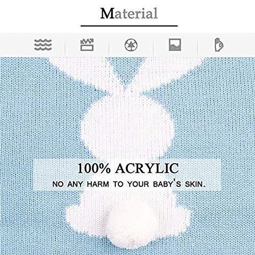 Kiddiezoom Baby Knit Romper - Soft Cotton Toddler Jumpsuit with Bunny Design | Sleeveless Outfit for Easter, Spring & Summer Playtime