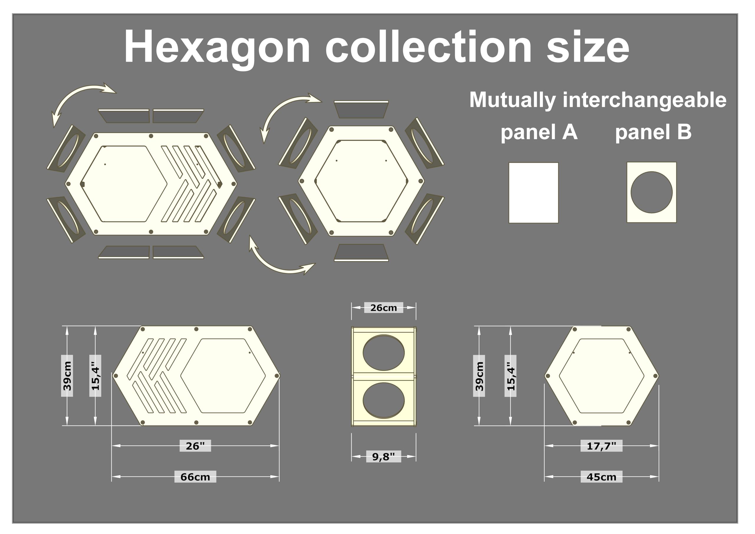 Hexagon Cat Wall Shelf - Modern Cat Furniture with Large Cat Bed & Play Tower - Perfect for Indoor Cat Climbing, Lounging & Playtime