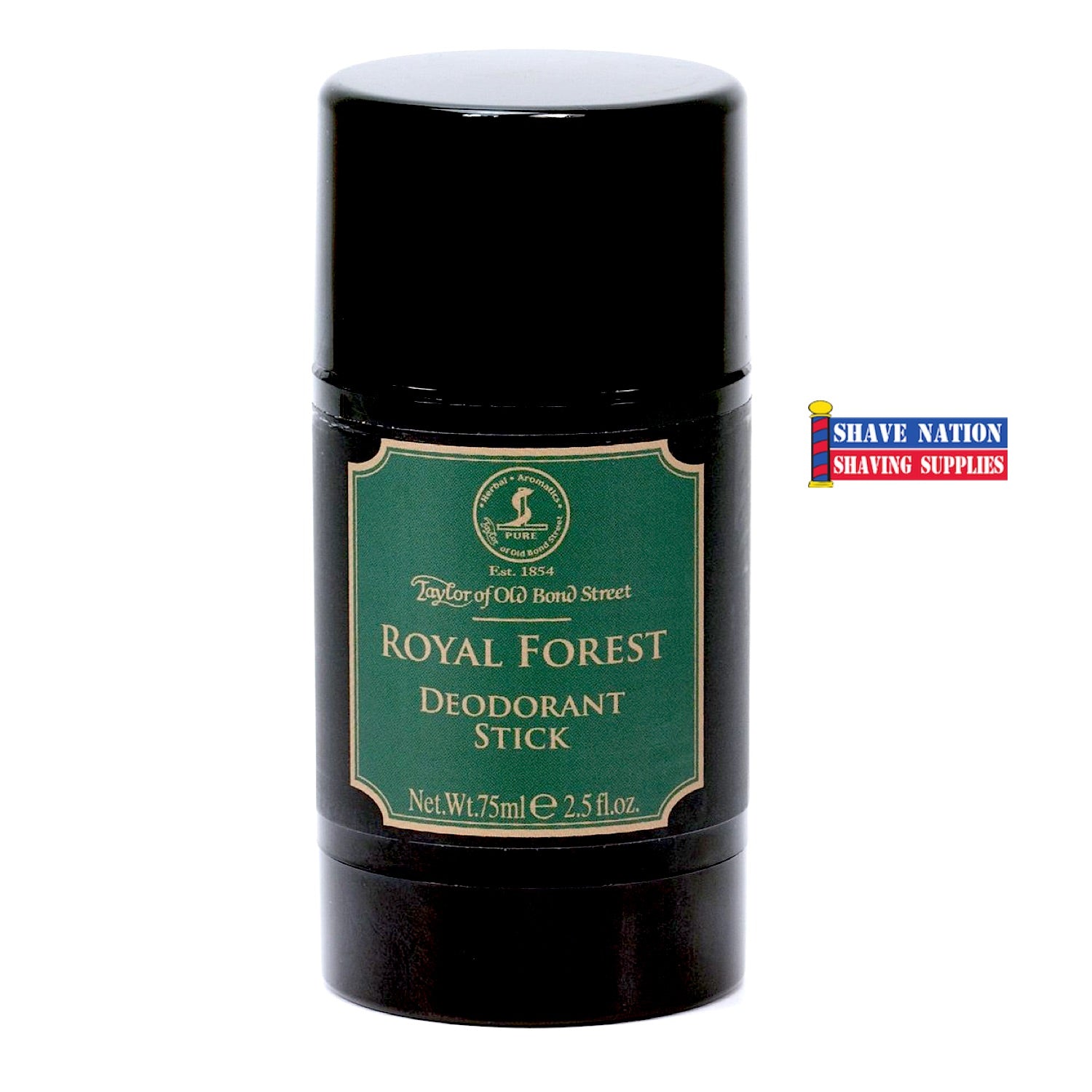 Taylor of Old Bond Street Royal Forest Deodorant Stick for Men - Natural Long-Lasting Freshness - Ideal for Travel, Gym & Daily Use