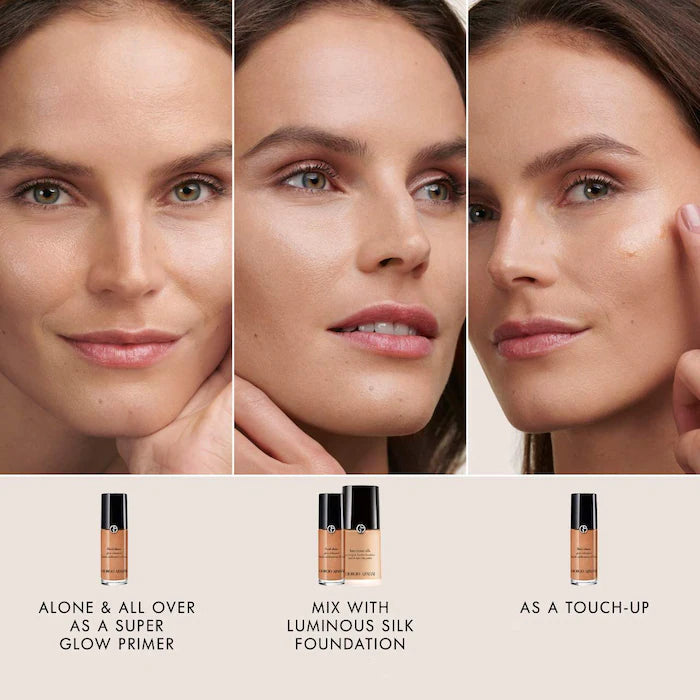 Armani Beauty Luminous Fluid Sheer Glow Enhancer - Natural Radiance Face Highlighter for Dewy Makeup Look | Perfect for Daytime Glow & Nighttime Highlighting
