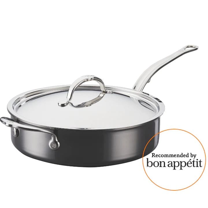 Hestan Nanobond Nonstick Covered Saute Pan with Helper Handle - 3.5 Quart Induction Compatible Cookware for Searing, Frying & Sauteing - Perfect for Home Kitchen & Professional Cooking