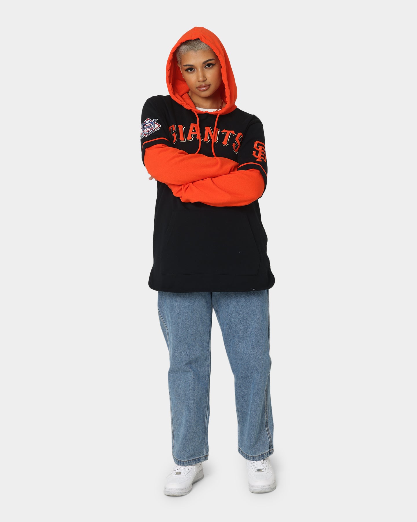 47 Brand San Francisco Giants Shortstop Hoodie - Jet Black - Men's Baseball Fan Apparel for Casual Wear & Game Day Outfits