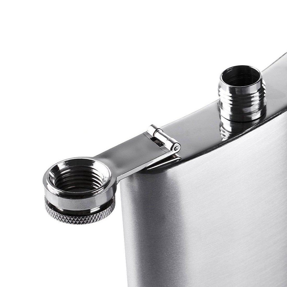 Menzy 7oz (210ml) Stainless Steel Hip Flask - Leak Proof Alcohol Flask for Whiskey, Vodka & Liquor - Perfect for Outdoor Adventures, Camping & Gifting