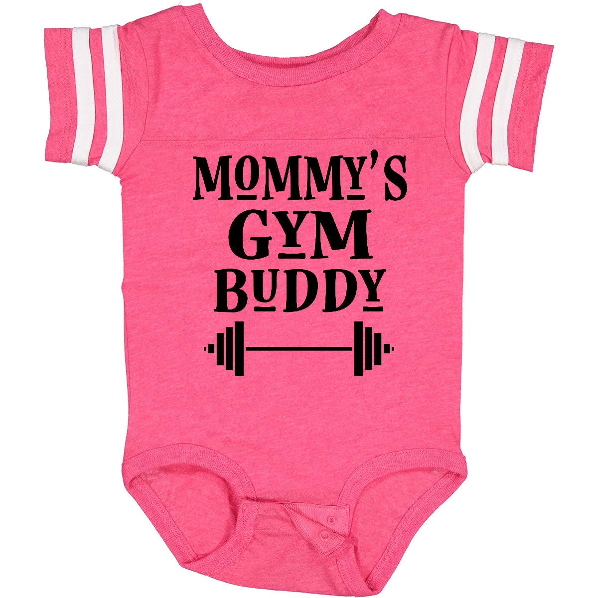 Inktastic Mommy Gym Buddy Workout Baby Bodysuit - Cute Workout Outfit for Active Moms & Babies - Perfect for Yoga, Gym & Mother-Baby Bonding Time