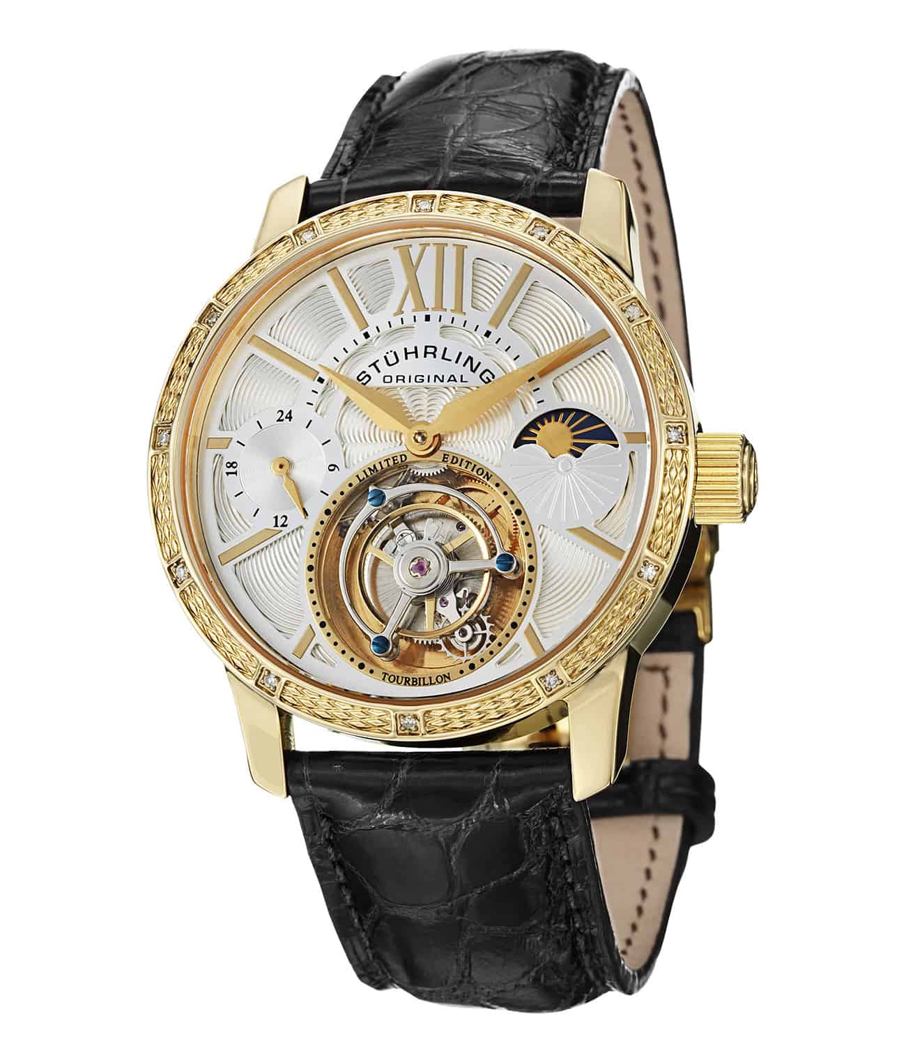 Luxury Diamond Imperium Tourbillon 296DS Hand-Wound Watch - 42mm Men's Mechanical Timepiece for Formal Events & Business Meetings