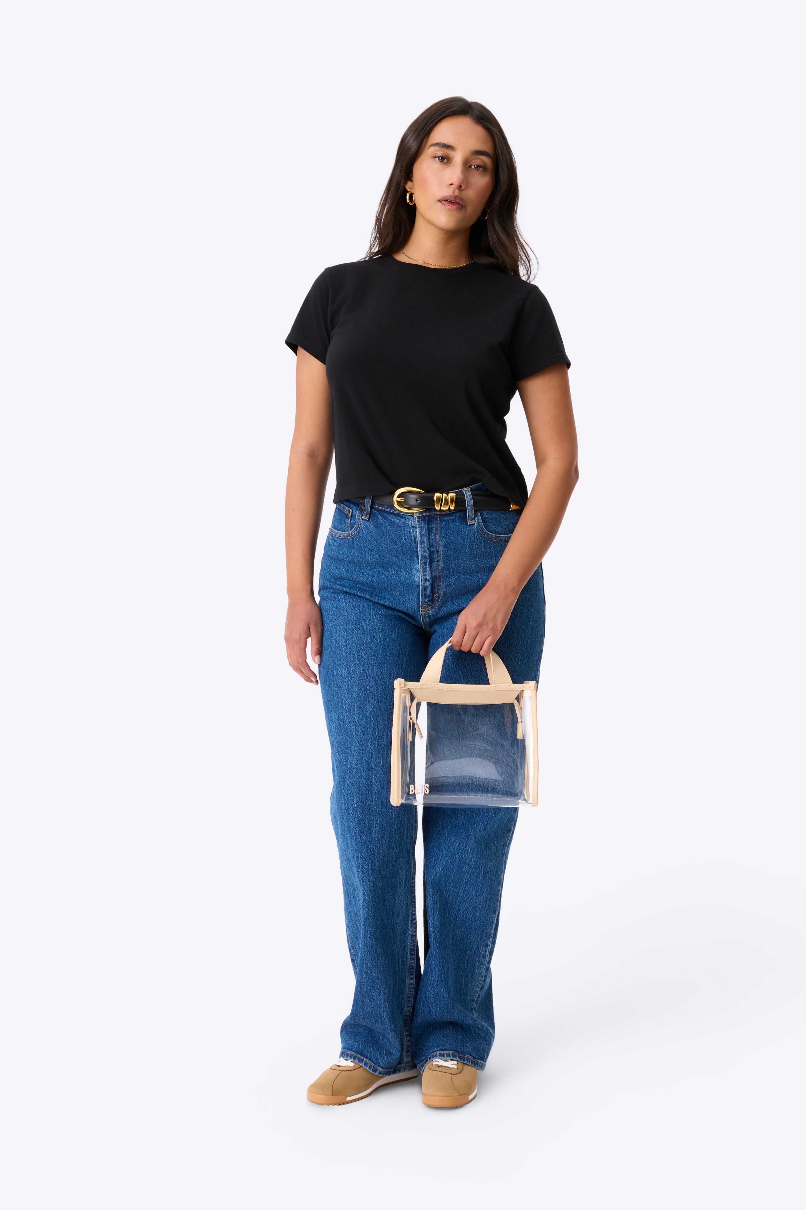 Stadium Crossbody Bag in Beige - Stylish & Lightweight Shoulder Purse for Women | Perfect for Travel, Shopping & Everyday Use