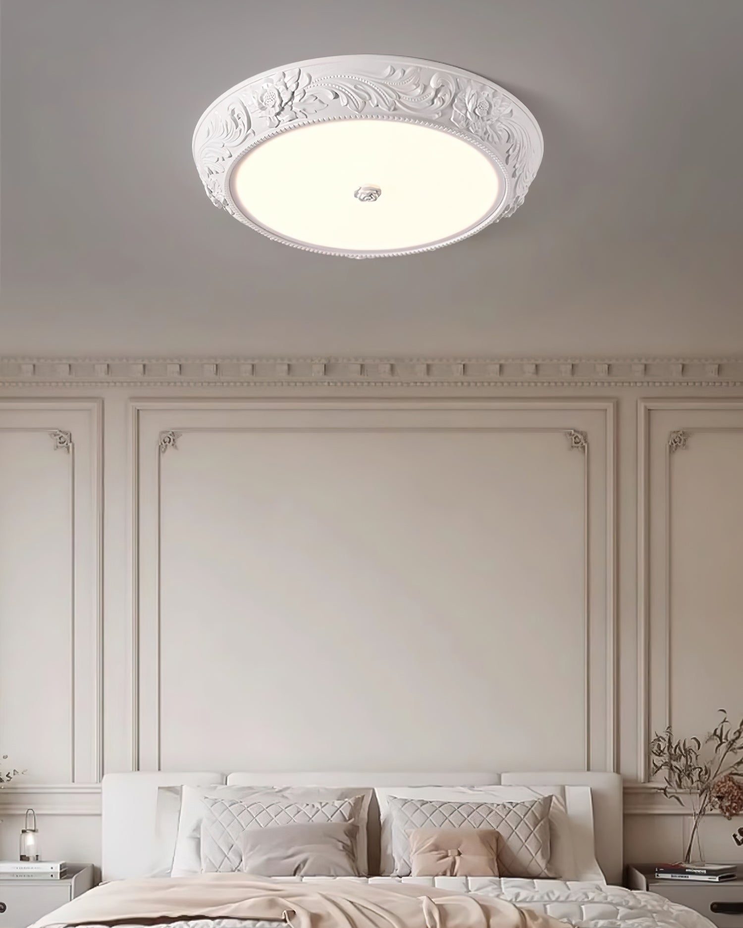Modern Embossed Resin Ceiling Light Fixture - Elegant Home & Office Lighting for Living Room, Bedroom, Dining Area | Energy Efficient & Stylish Design