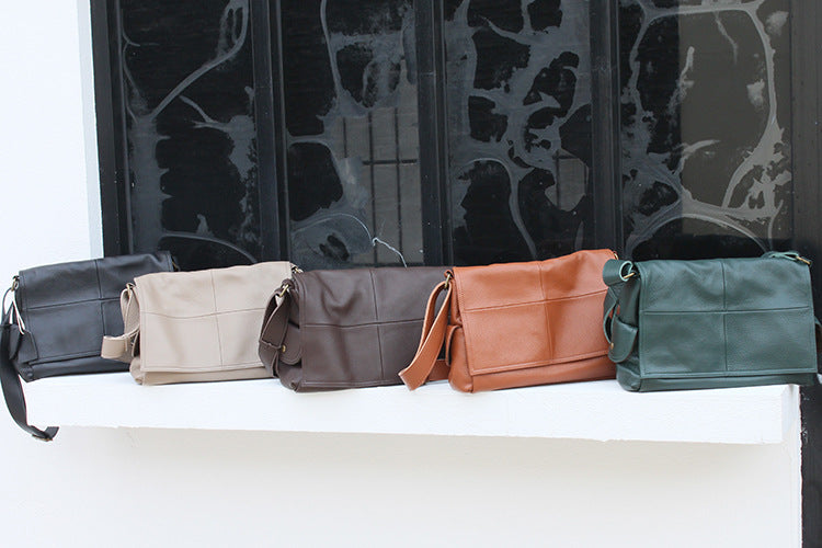 Stylish Genuine Leather Messenger Bag for Men & Women - Perfect for Work, Travel & Everyday Use