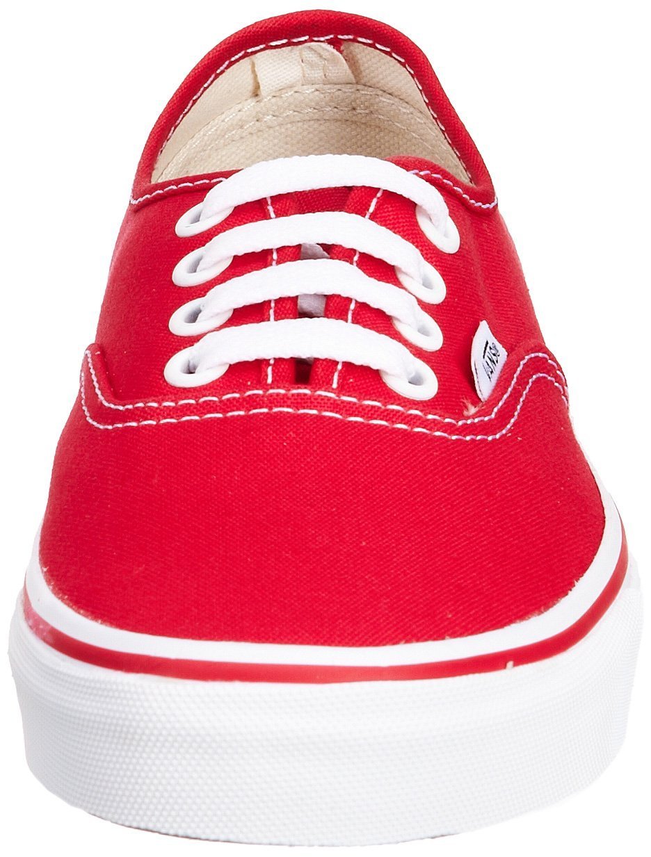 Vans Unisex Authentic Red Canvas Sneakers - VN000EE3RED (Men's Size 5, Women's Size 6.5) | Classic Casual Shoes for Streetwear & Skateboarding