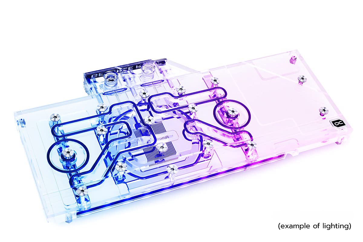 Alphacool Eisblock Aurora Acrylic GPU Water Block for EVGA RTX 3080/3090 XC3 Ultra - High Performance Liquid Cooling Solution with Backplate (Model 11961) - Perfect for PC Gaming Rigs and Custom Water Cooling Builds