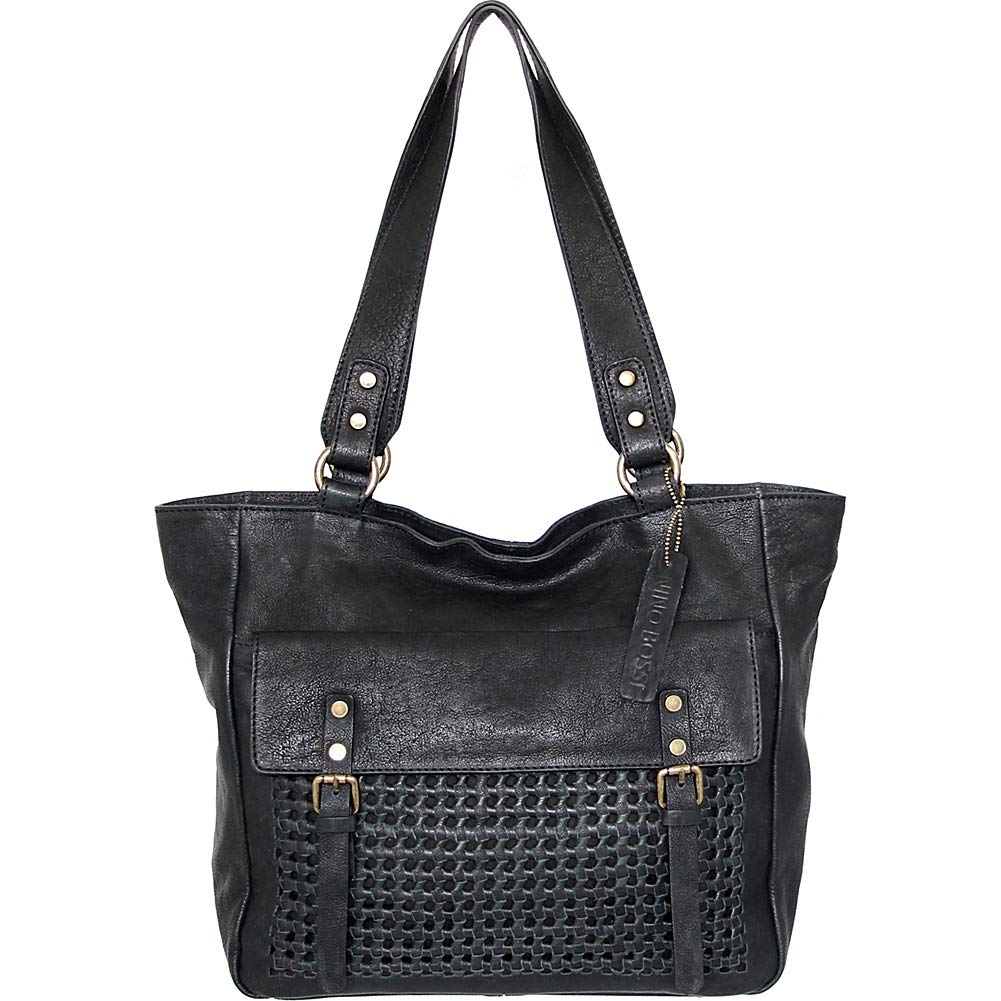Premium Genuine Leather Tote Bag for Women - Stylish & Durable Work Bag, Travel Tote, or Everyday Purse - Trina Leather Handbag (Black/Brown)