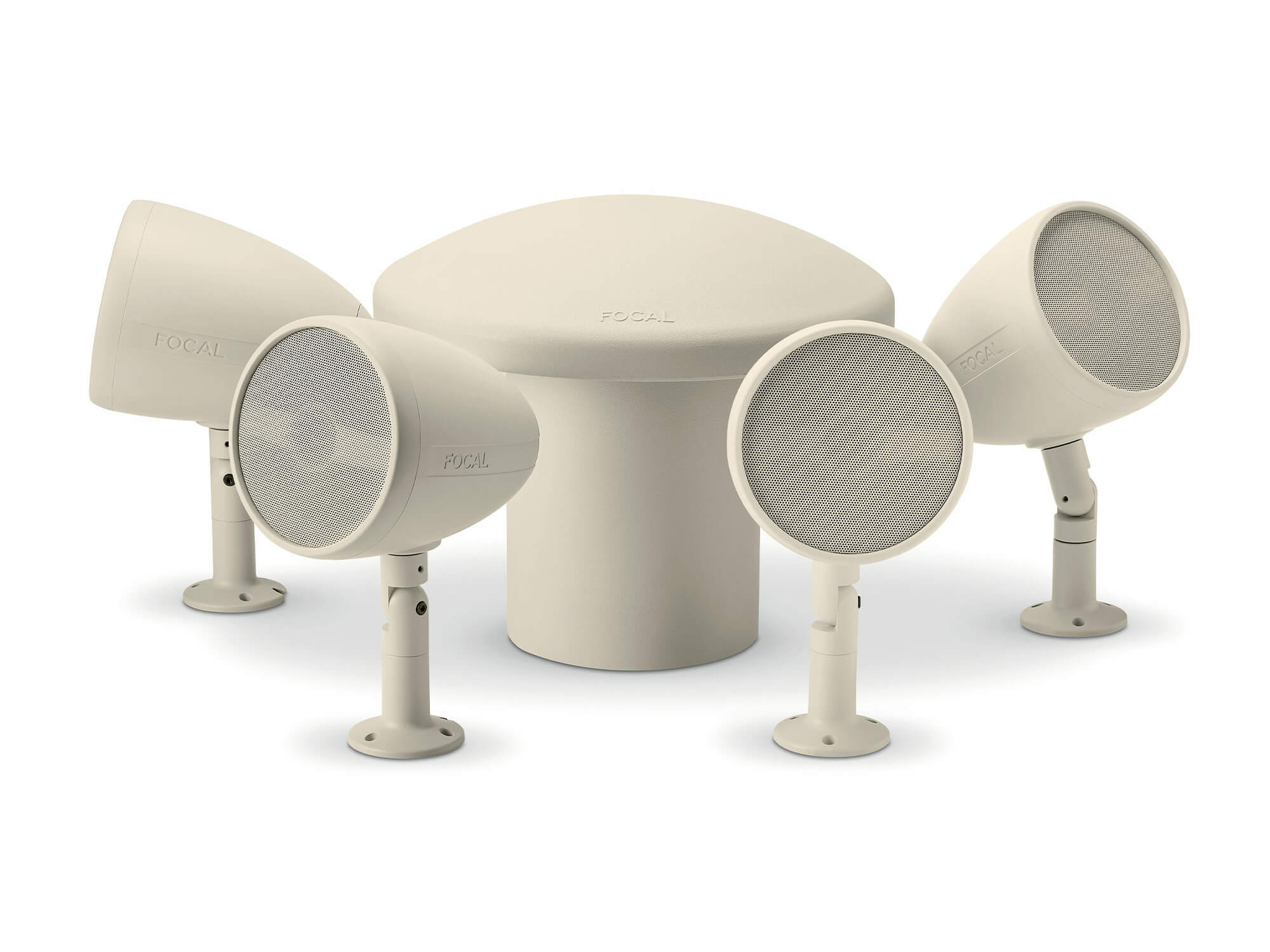 Focal OD4 1 Outdoor Speakers - High-Quality Weatherproof Sound System for Patio, Garden, and Poolside Entertainment