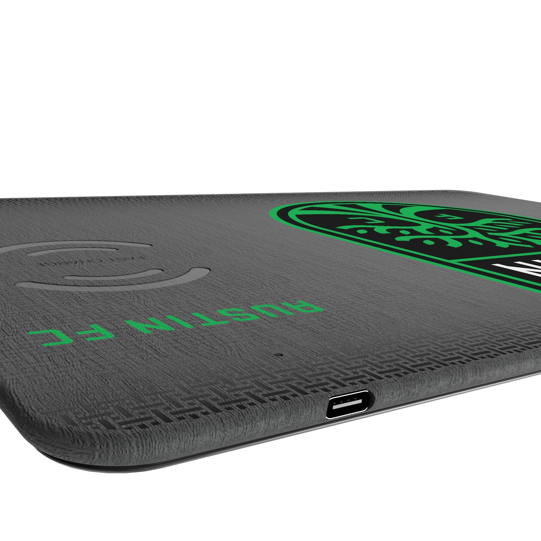 Austin FC Linen 15W Fast Wireless Charger & Extended Mouse Pad - Perfect for Office, Gaming & Home Workspace Setup