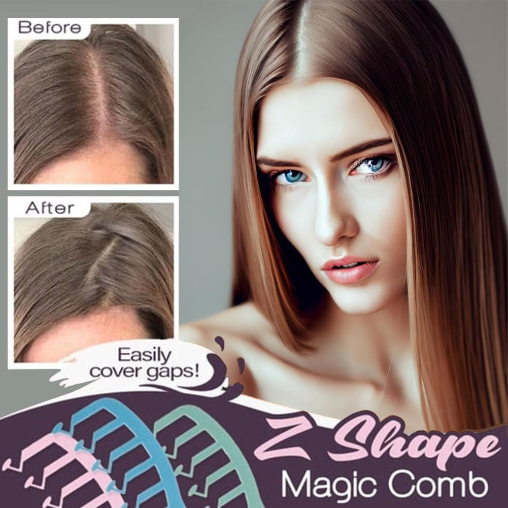 REhair Z-Shaped Hair Slit Comb - Professional Hair Volumizing & Sectioning Styling Tool for Curly, Wavy & All Hair Types (Green) - Perfect for Salon Styling, Home Hair Care & DIY Hairstyles