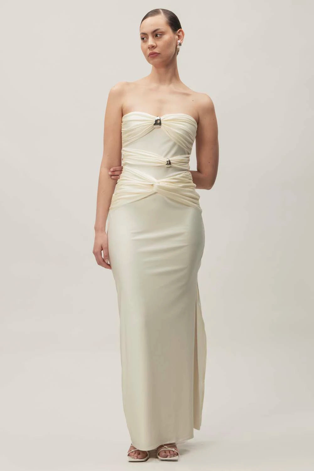 Ile Maxi Dress White - Elegant Flowy Summer Dress for Women, Beach Wedding & Vacation Outfit