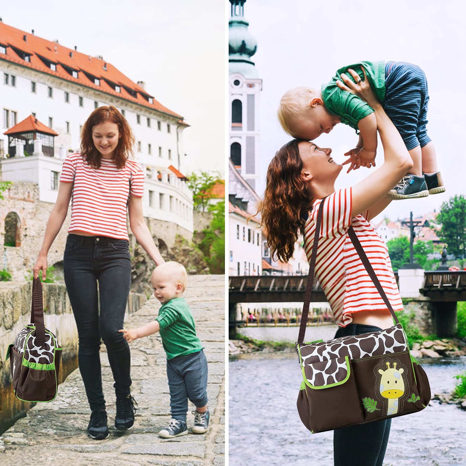 Moclever Diaper Bag Tote with Changing Pad - Baby Essentials for Travel & Outings