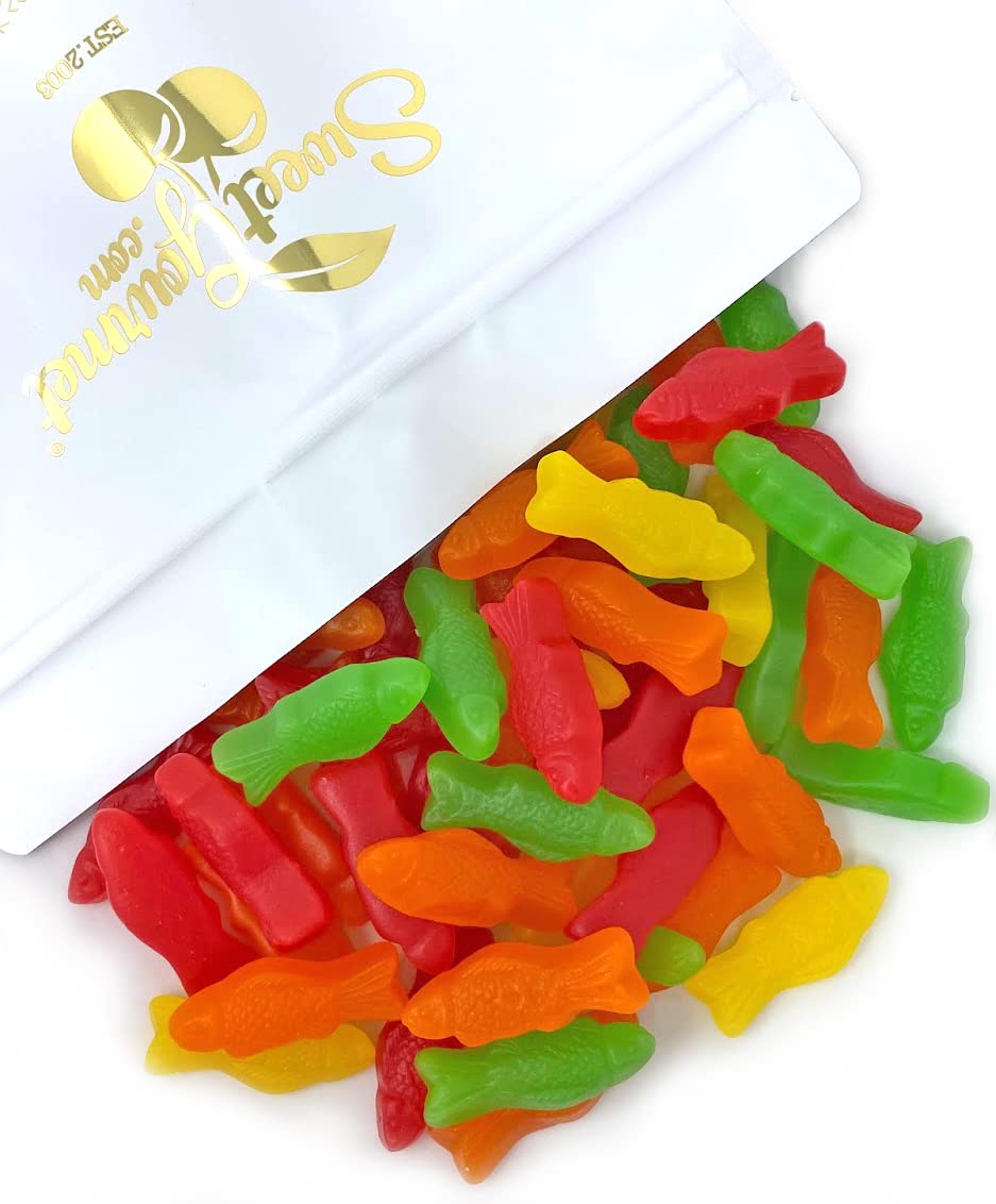 SweetGourmet Assorted Fruit Flavored Juju Fish Candy - 3lb Bulk Pack for Parties, Halloween Treats & Movie Night Snacks