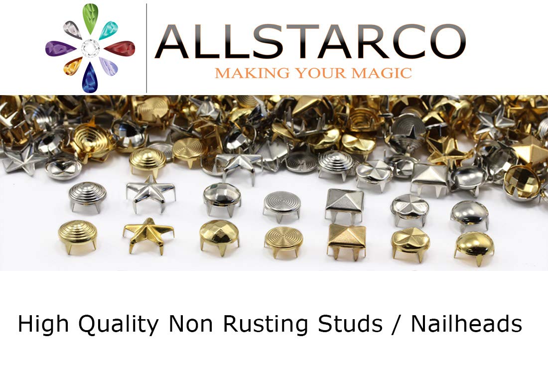 Allstarco 7mm Topaz CH16 Bedazzler Refill Rhinestones - Preset Studs & Nailheads for Garment Embellishment, Leatherwork, DIY Crafts - Decorate Shoes, Belts, Tees (30-100 Pieces) - Perfect for Fashion Accessories, Costume Design & Home Decor Projects