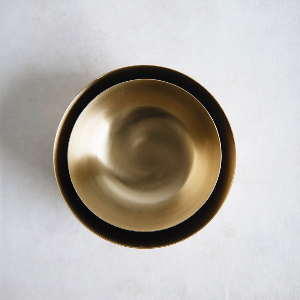 Handmade Artisan Brass Bowl Set - Elegant & Durable for Home Decor, Kitchen Use, or Gift Giving - Perfect for Serving, Display, or Yoga Accessories