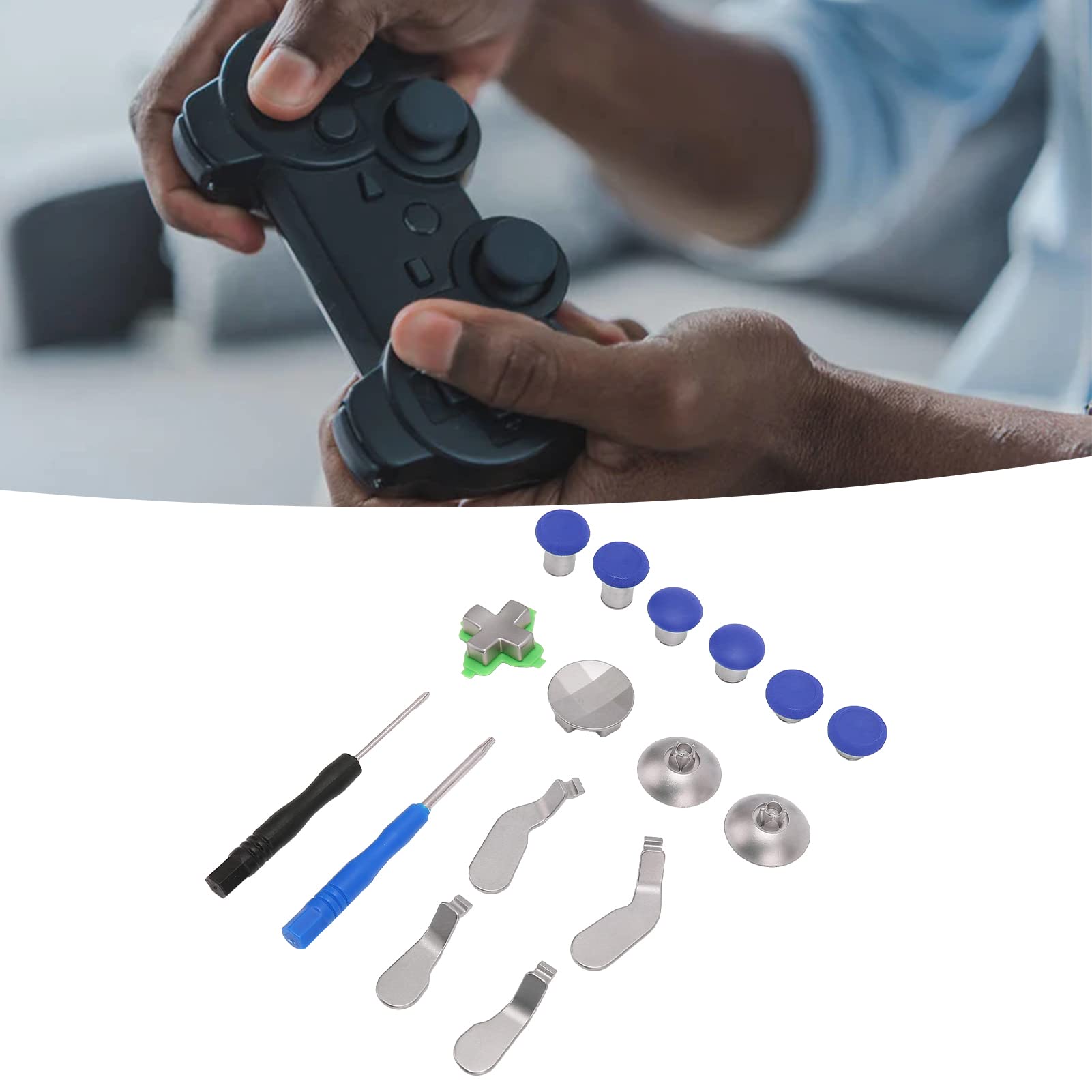 Metal Key Paddle Set for Gaming Controller - Blue | Reduce Fatigue for Long Gaming Sessions