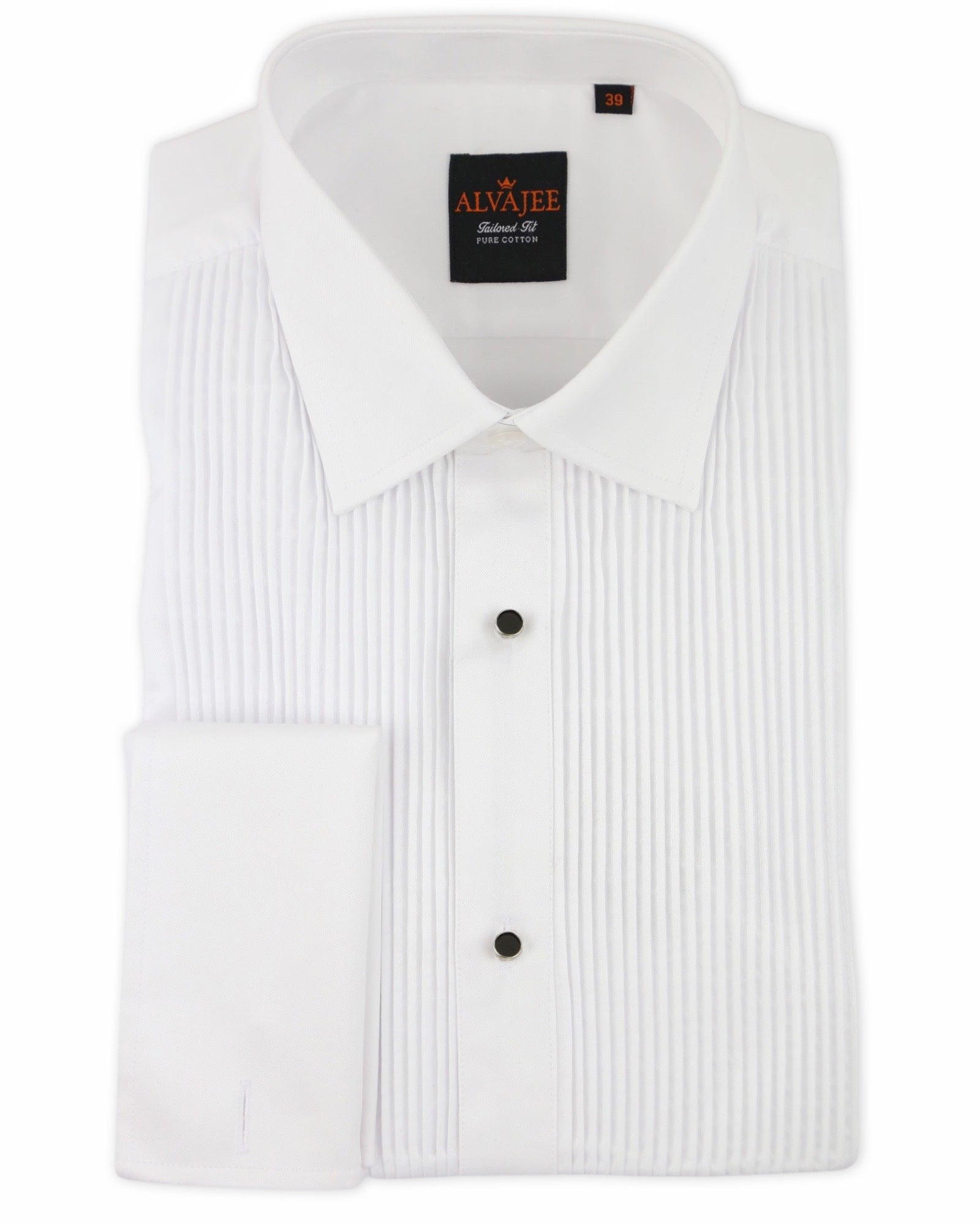 Royal Pleated Formal Shirt for Men - Crisp White Office & Wedding Dress Shirt | Perfect for Business Attire, Special Occasions & Professional Events