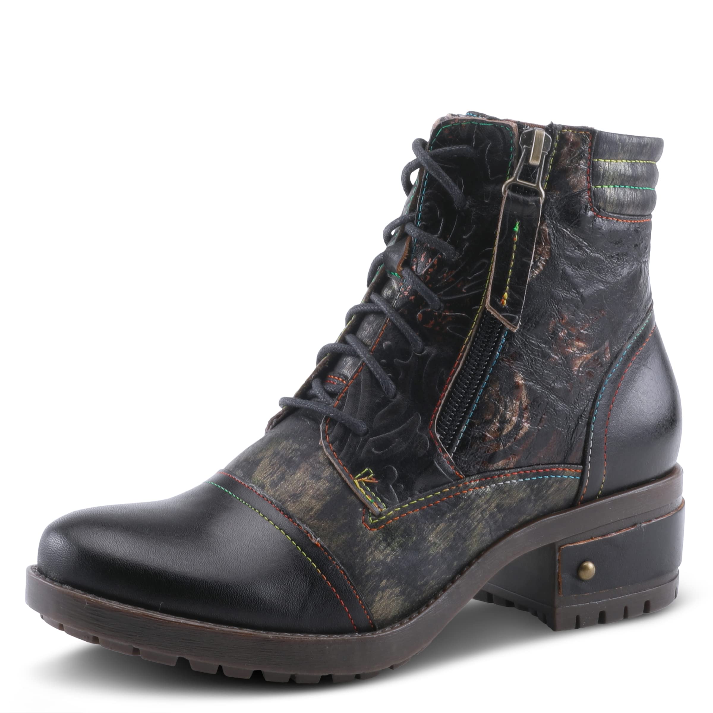 Spring Step L'Artiste Women's Sunsetride Boot - Comfortable Ankle Boots for Women, Fashionable Leather Booties with Side Zipper - Perfect for Casual Outfits, Office Wear & Fall Fashion