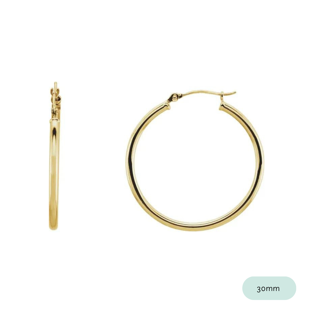 Stylish Hinged Hoop Earrings for Women - 14K Gold Plated Dangle Hoops - Perfect for Everyday Wear, Parties & Special Occasions