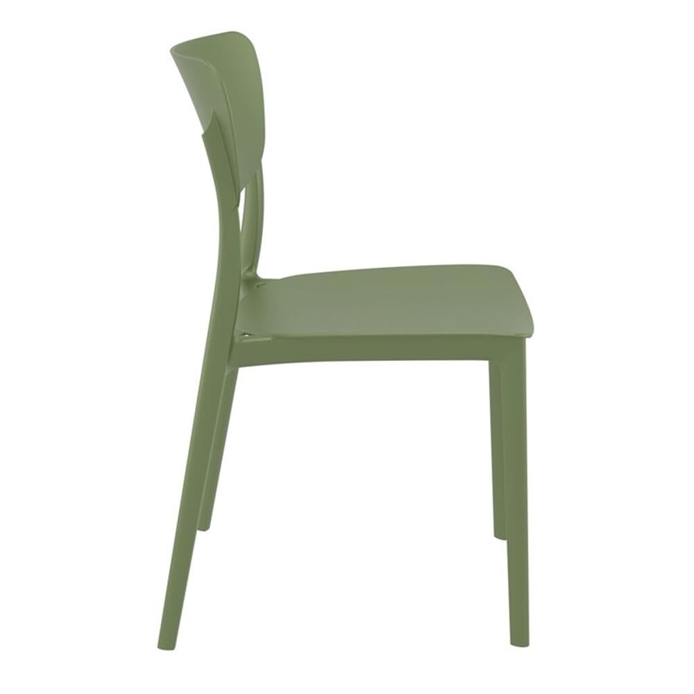 Compamia Monna Outdoor Dining Chairs Set of 2 - Weather-Resistant Olive Green Patio Furniture for Garden, Poolside, Deck & Backyard Dining