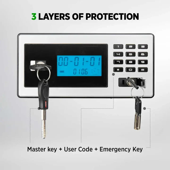 IslandSafe DSR45 DataSavior Fireproof Waterproof Office Safe with Digital Keypad - Secure Documents, Cash & Valuables for Home or Business Use
