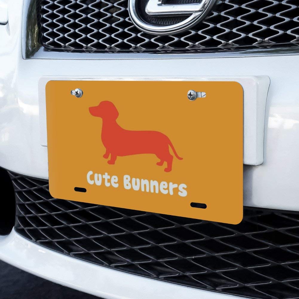 Personalized Custom 1 Line Dachshund Wiener Dog Novelty Metal Vanity License Plate - Unique Pet Gift for Car, Motorcycle, or Home Decoration