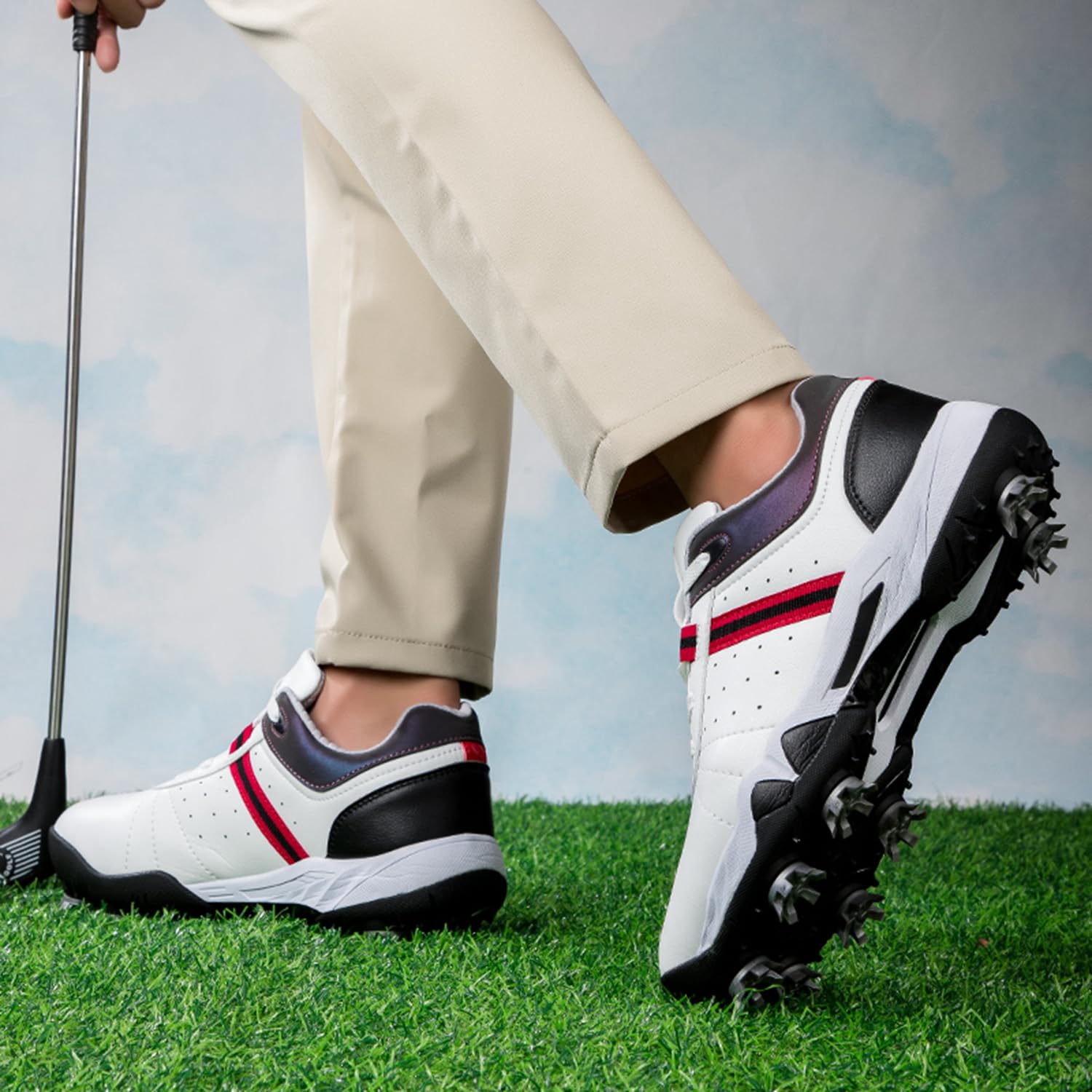 Women's Waterproof Golf Shoes with Spikes - Breathable for Outdoor Sports