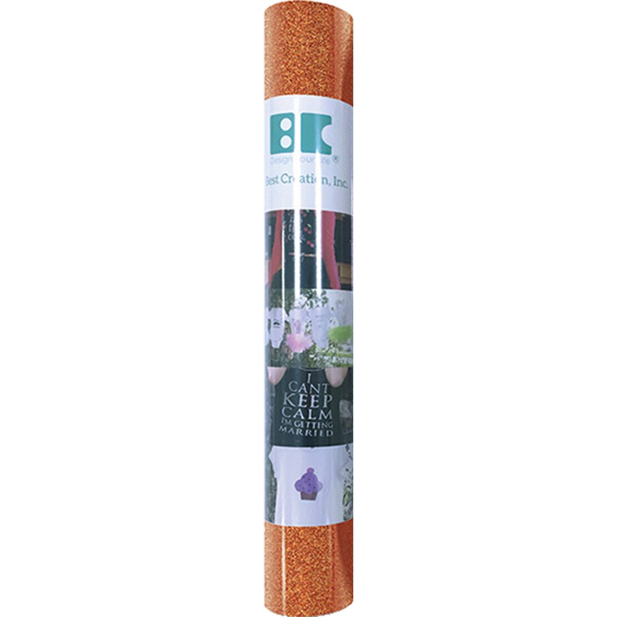 Best Creation Iron On Glitter Roll - Orange Glitter Heat Transfer Vinyl (12